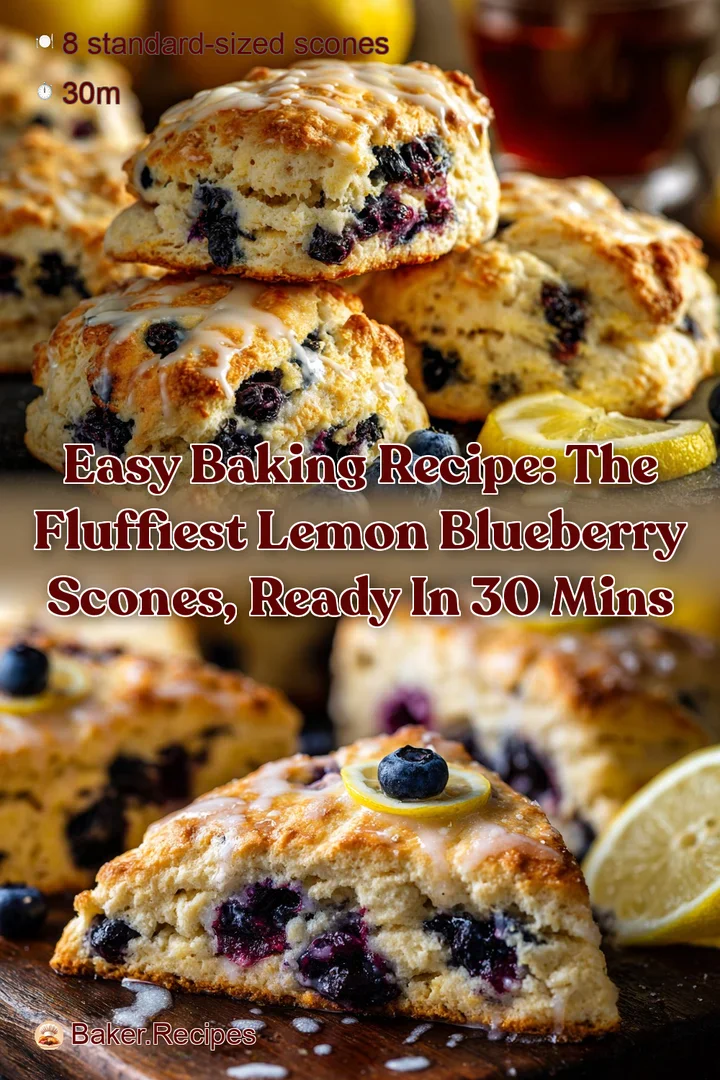 Easy Baking Recipe: The Fluffiest Lemon Blueberry Scones Ready in 30 Mins