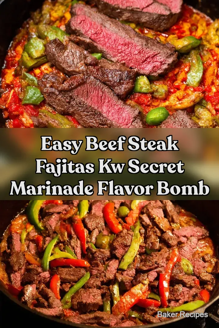 Easy Beef Steak Fajitas kw Secret Marinade Flavor Bomb