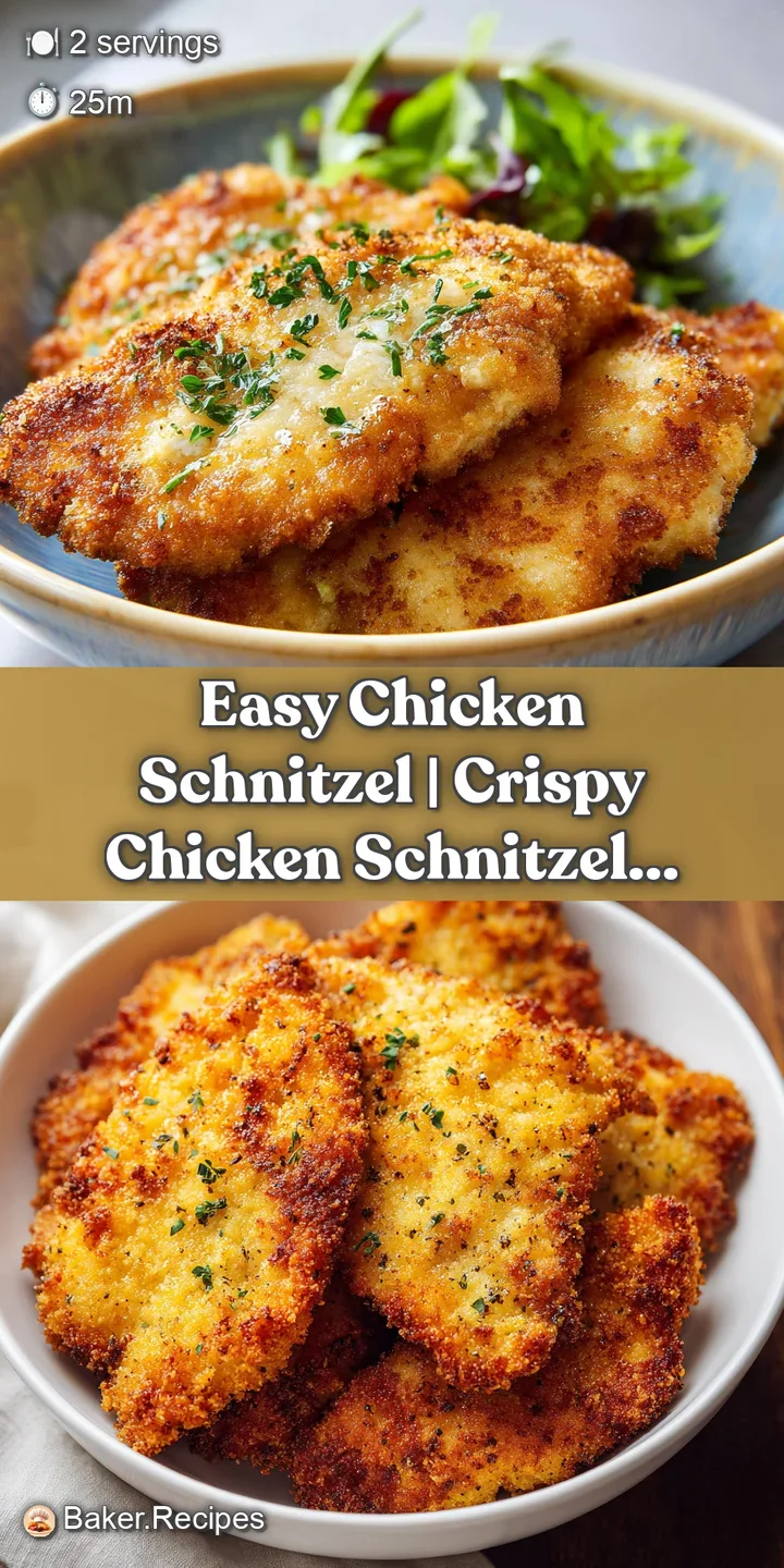 Close-up of a perfectly golden chicken schnitzel. Notice the crispy breading and juicy, tender chicken inside. Ready to eat!