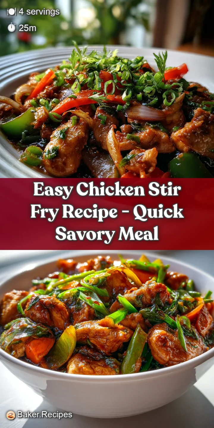 Close-up showcasing the glazed chicken, colorful peppers, and tender noodles of a freshly cooked stir-fry in a dark bowl.