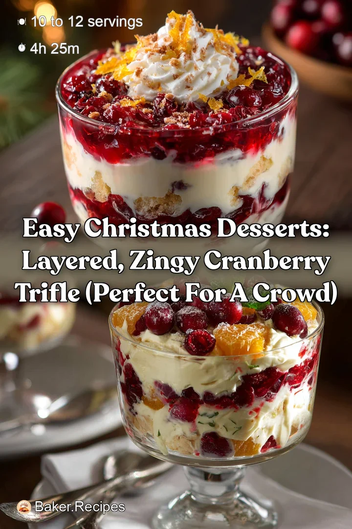Easy Christmas Desserts: Layered Zingy Cranberry Trifle (Perfect for a Crowd)