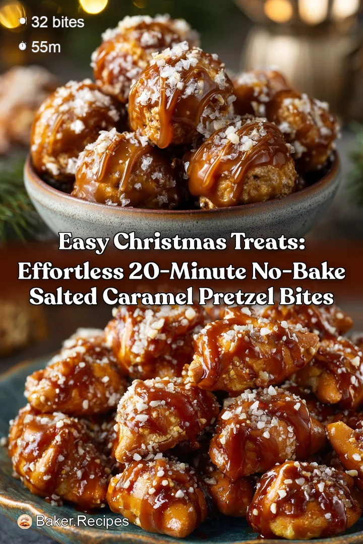 Easy Christmas Treats: Effortless 20-Minute No-Bake Salted Caramel Pretzel Bites