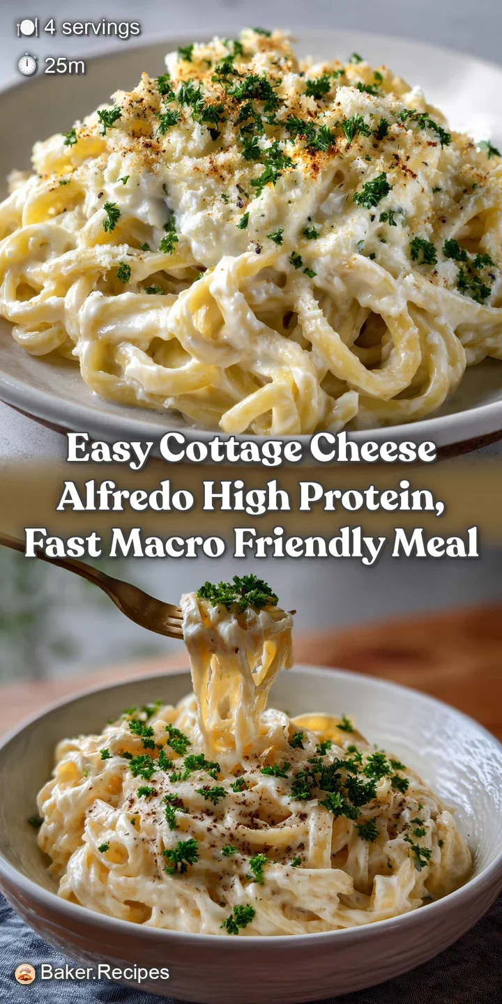 Easy Cottage Cheese Alfredo High Protein Fast Macro Friendly Meal