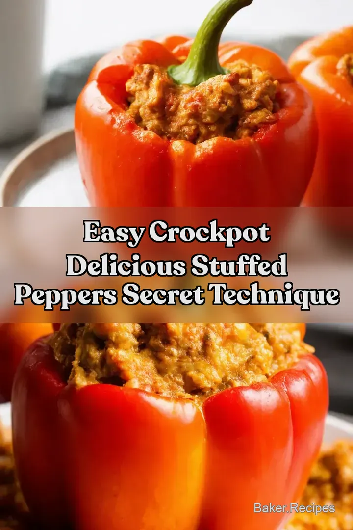 Easy Crockpot Delicious Stuffed Peppers Secret Technique