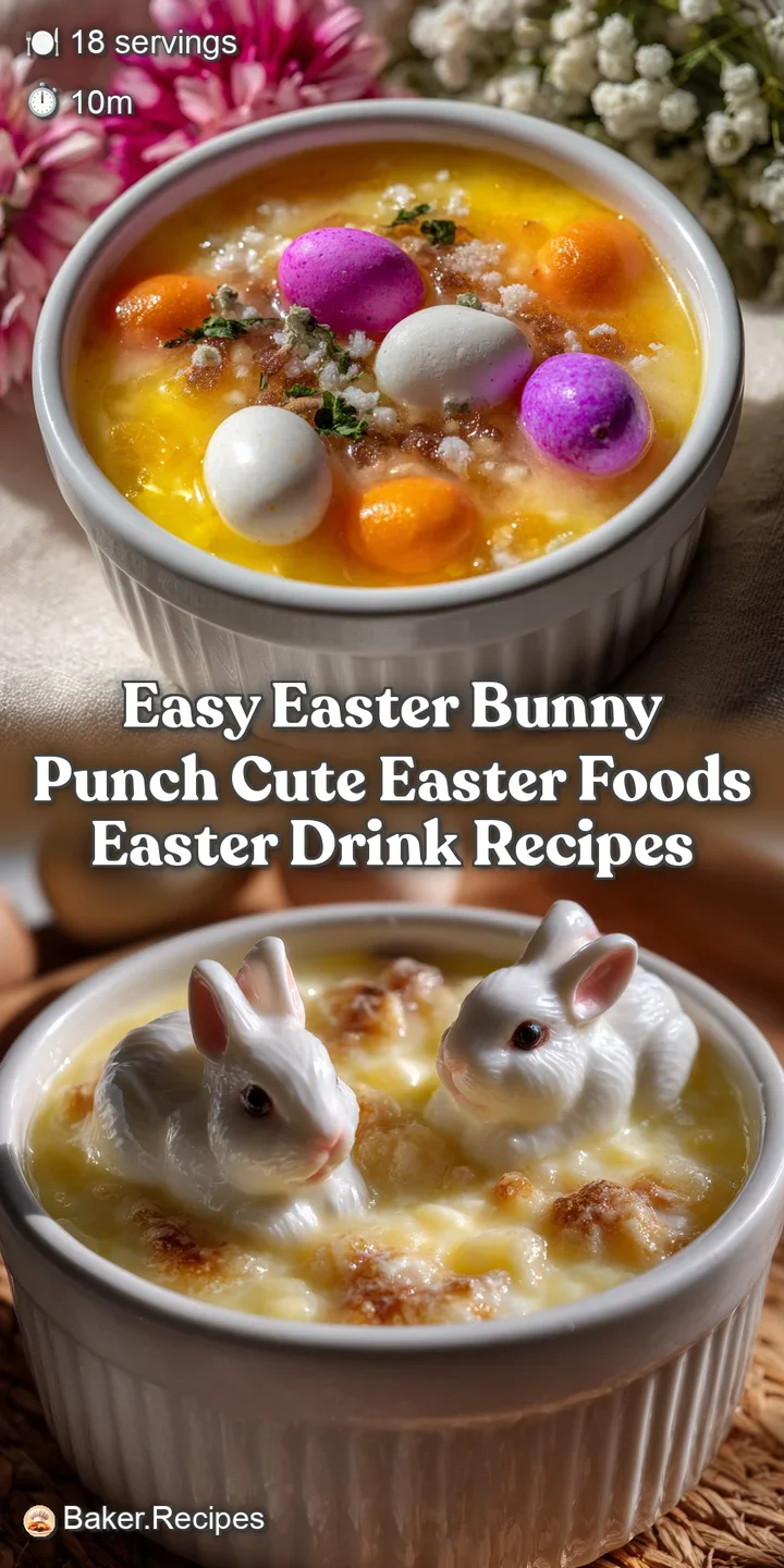 Easy Easter Bunny Punch Cute Easter Foods Easter Drink Recipes