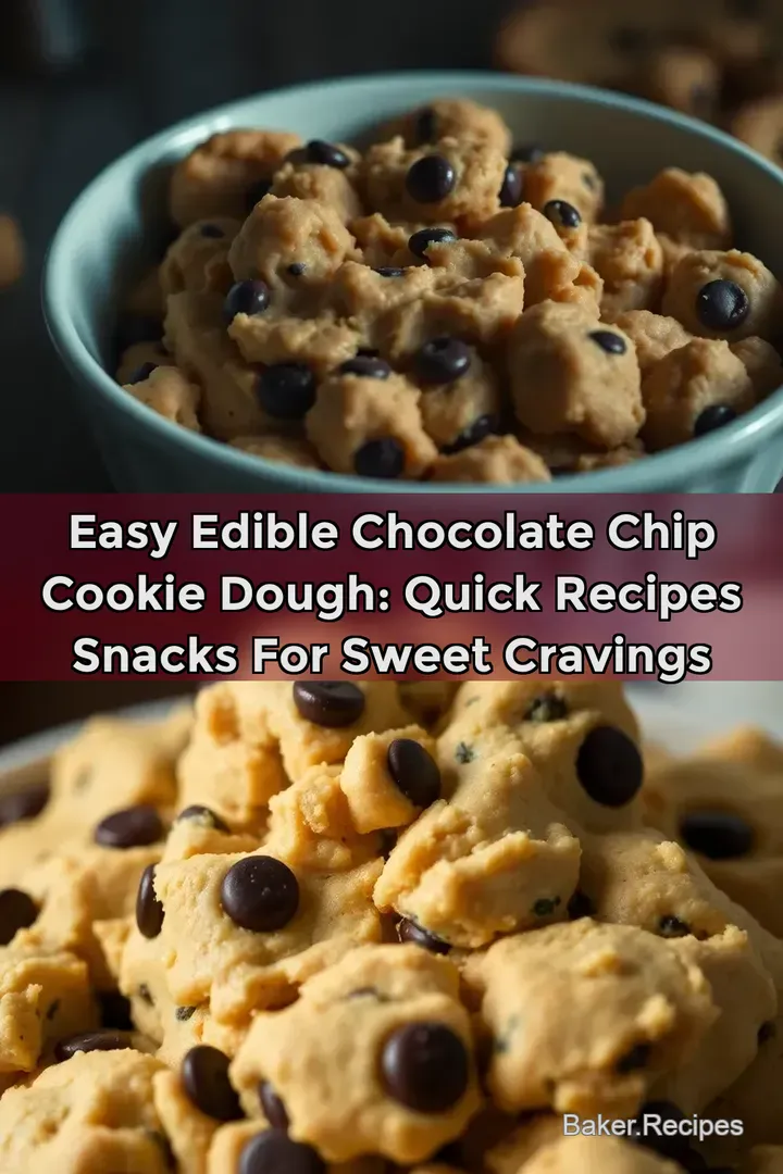 Easy Edible Chocolate Chip Cookie Dough: Quick Recipes Snacks for Sweet Cravings