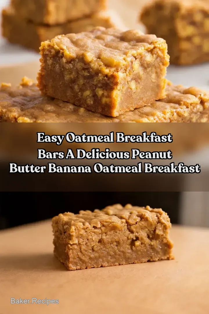 Easy Oatmeal Breakfast Bars A Delicious Peanut Butter Banana Oatmeal Breakfast
