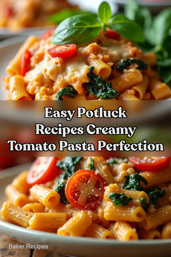 Easy Potluck Recipes Creamy Tomato Pasta Perfection