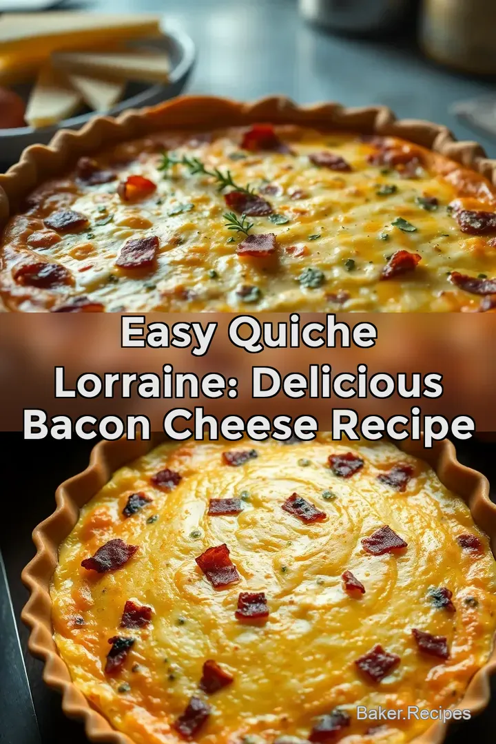 Easy Quiche Lorraine: Delicious Bacon Cheese Recipe