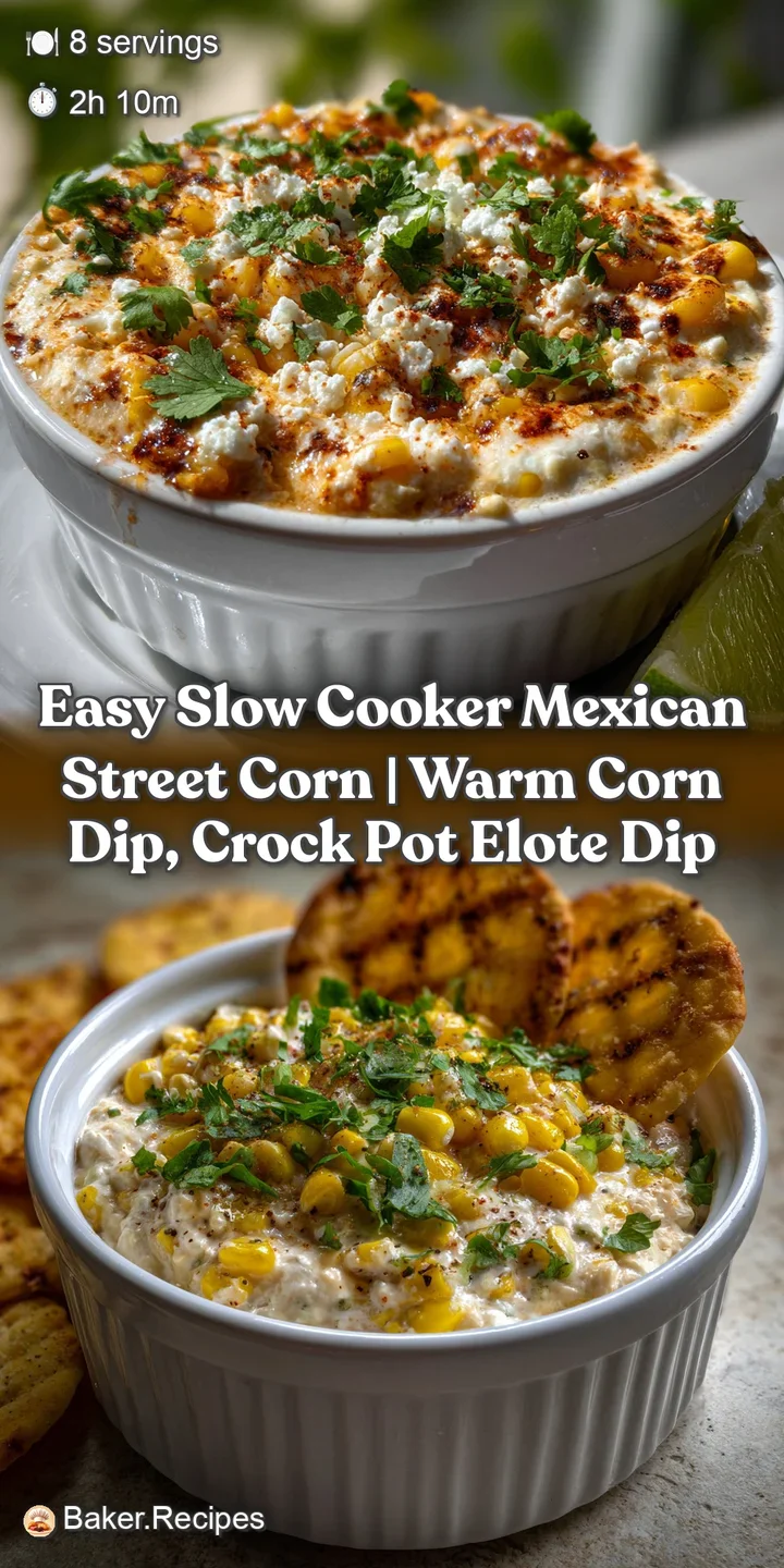 Easy Slow Cooker Mexican Street Corn | Warm Corn Dip Crock Pot Elote Dip