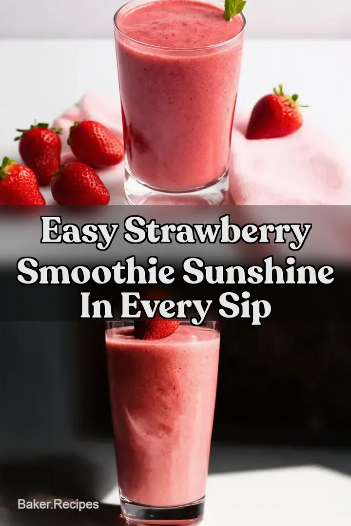 Easy Strawberry Smoothie Sunshine in Every Sip