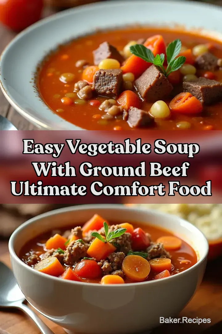 Easy vegetable soup with ground beef Ultimate Comfort Food