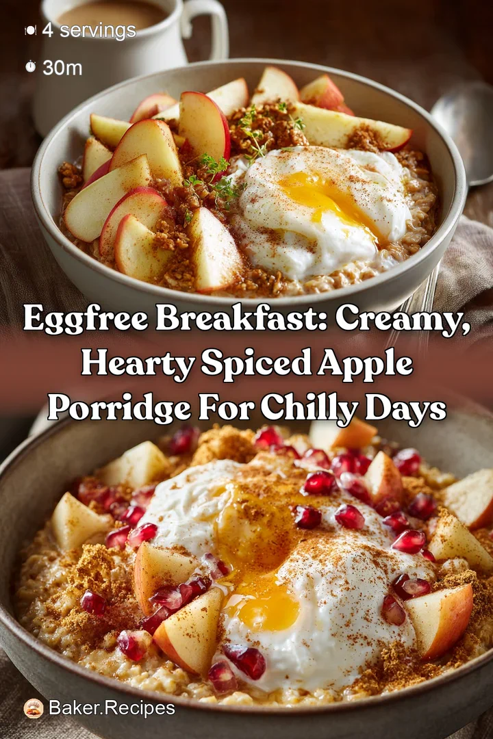 EggFree Breakfast: Creamy Hearty Spiced Apple Porridge for Chilly Days