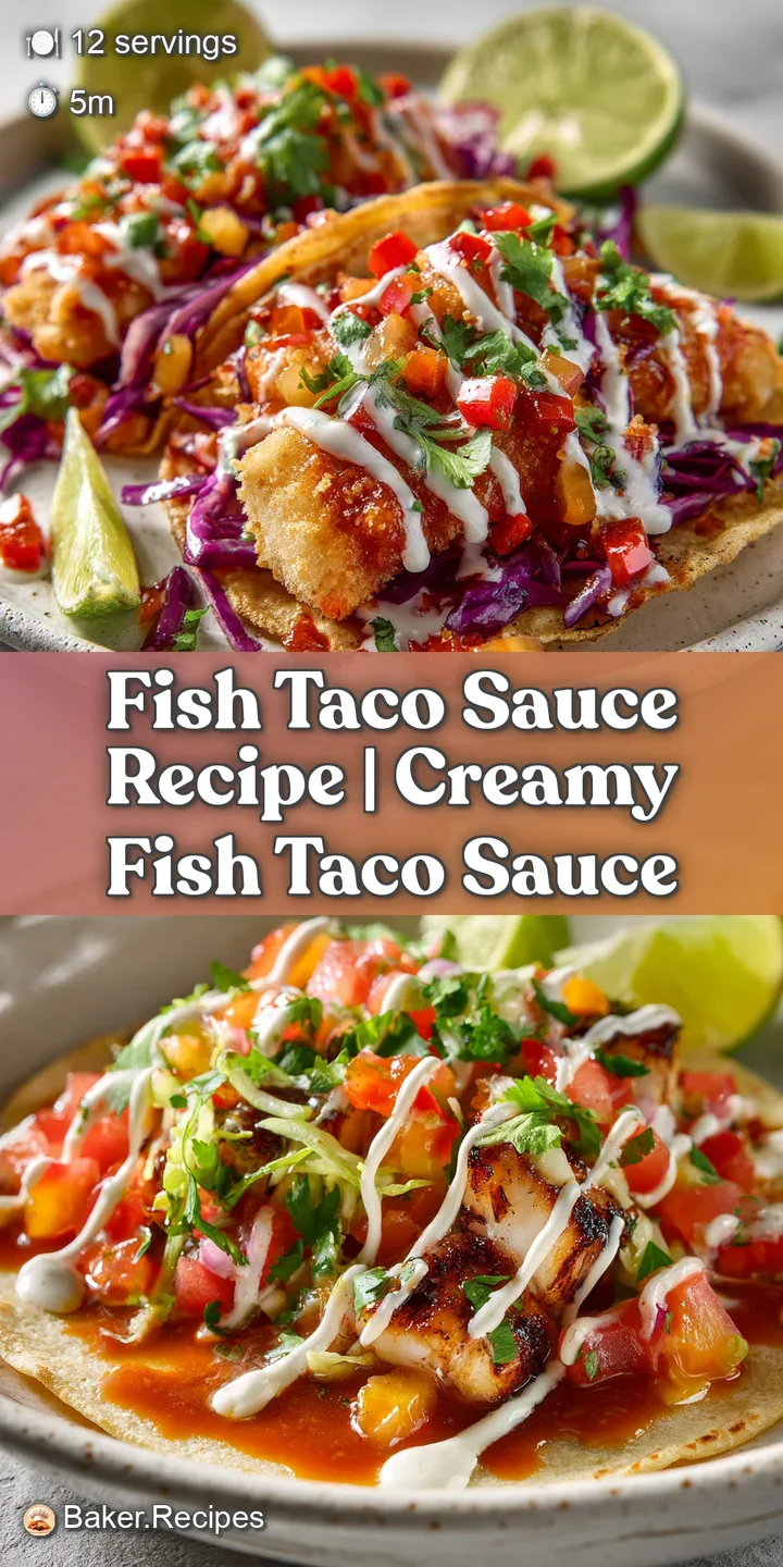 A close-up of creamy, white sauce drizzled on the fish. Specks of red pepper flakes and flecks of fresh cilantro entice th...