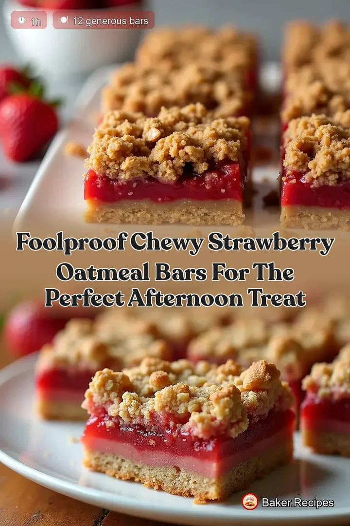 Foolproof Chewy Strawberry Oatmeal Bars for the Perfect Afternoon Treat