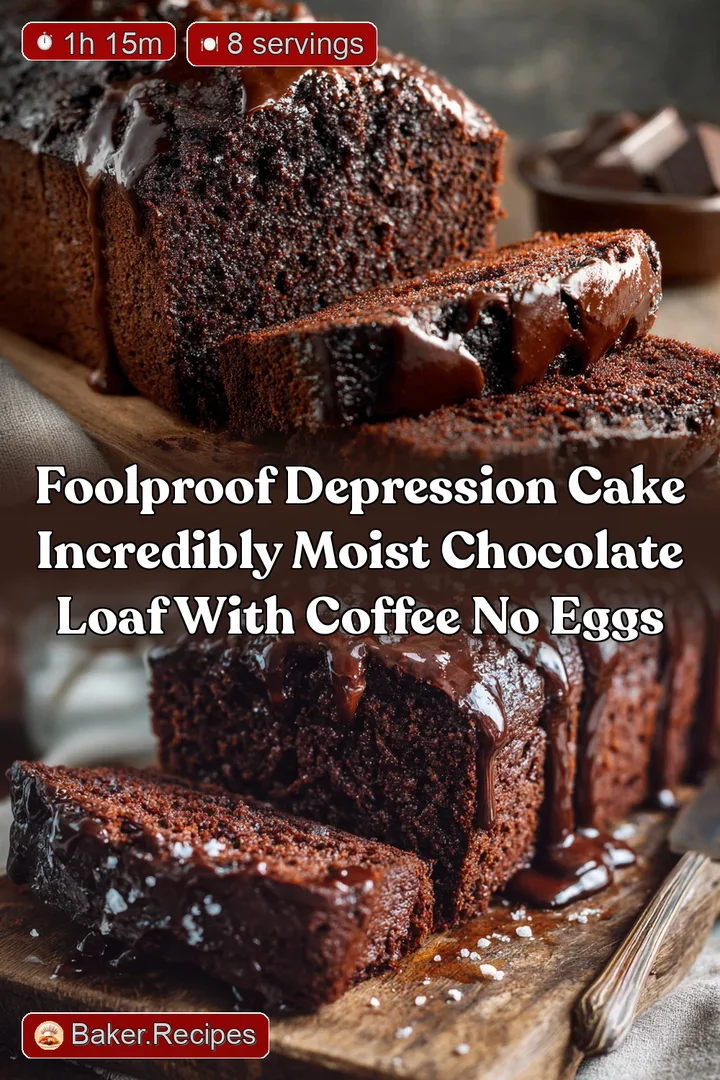 Foolproof Depression Cake Incredibly Moist Chocolate Loaf with Coffee No Eggs