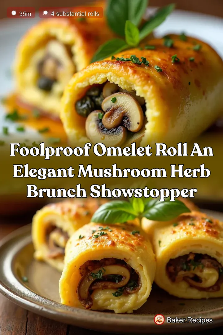 Foolproof Omelet Roll An Elegant Mushroom Herb Brunch Showstopper