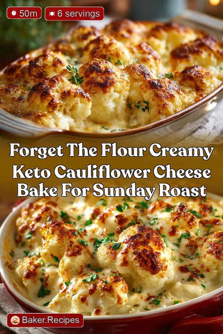 Forget the Flour Creamy Keto Cauliflower Cheese Bake for Sunday Roast