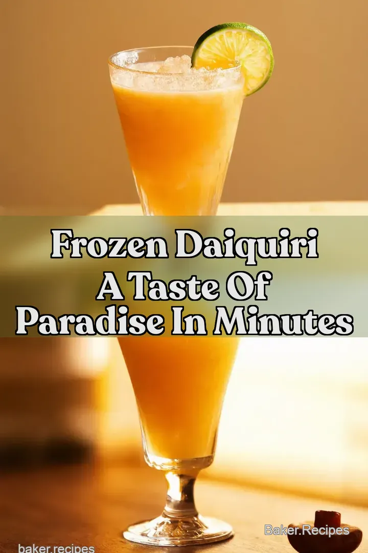 Frozen Daiquiri A Taste of Paradise in Minutes