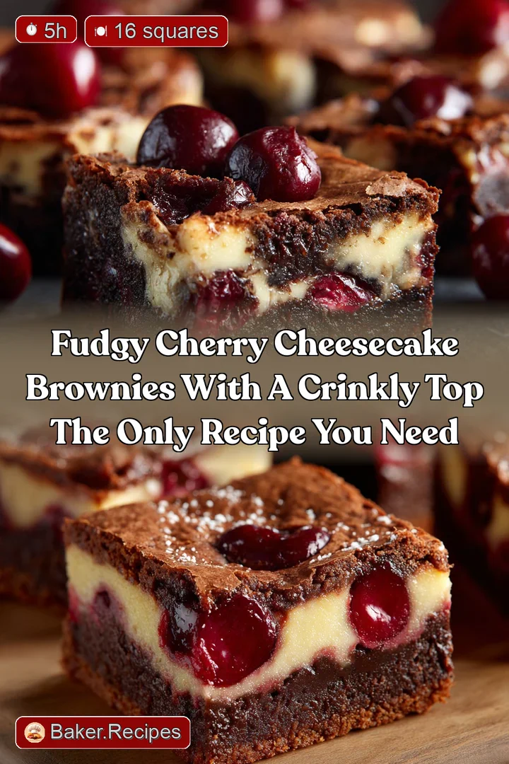 Fudgy Cherry Cheesecake Brownies with a Crinkly Top The Only Recipe You Need