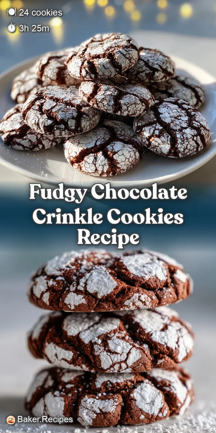 Close-up of a chocolate crinkle cookie revealing its soft, chewy interior and sugary coating; a tempting dessert.