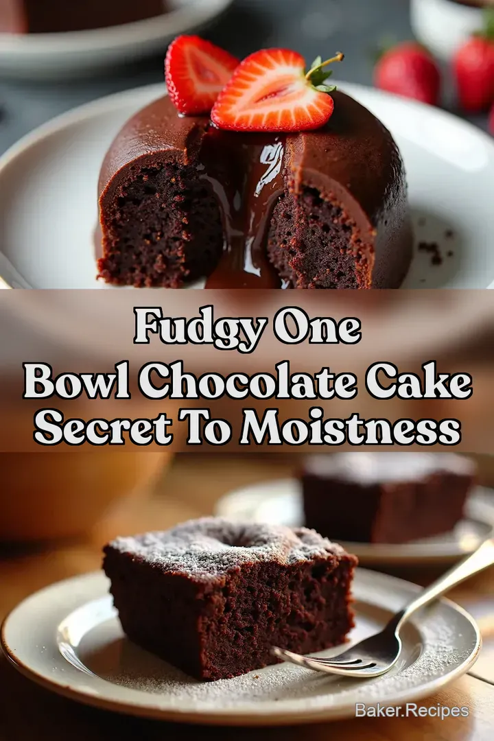 Fudgy One Bowl Chocolate Cake Secret to Moistness