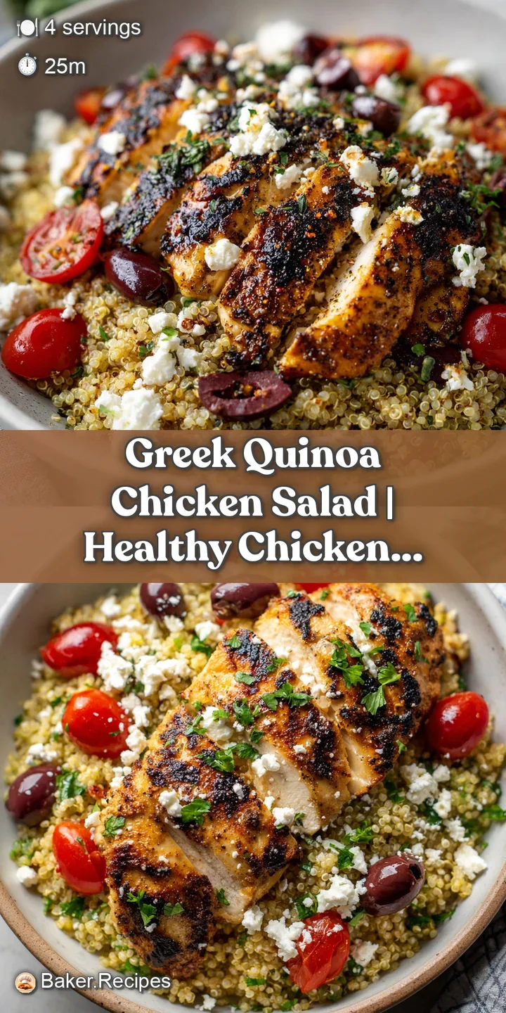 Close-up of juicy, golden-brown seared chicken resting on fluffy quinoa with glistening lemon-herb dressing and feta.