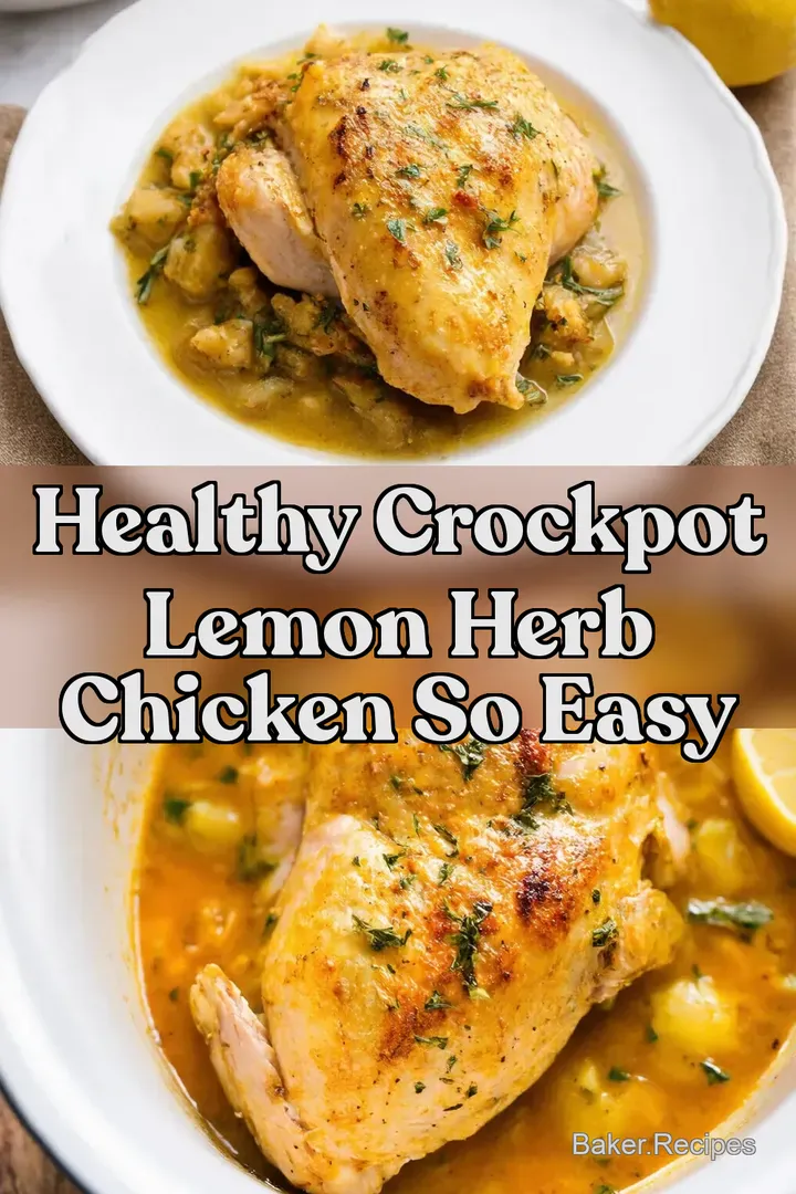 Healthy Crockpot Lemon Herb Chicken So Easy