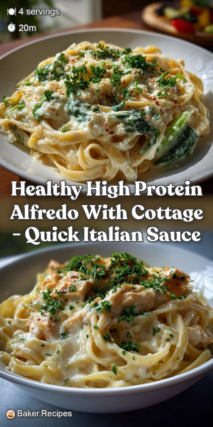 Healthy High Protein Alfredo With Cottage - Quick Italian Sauce