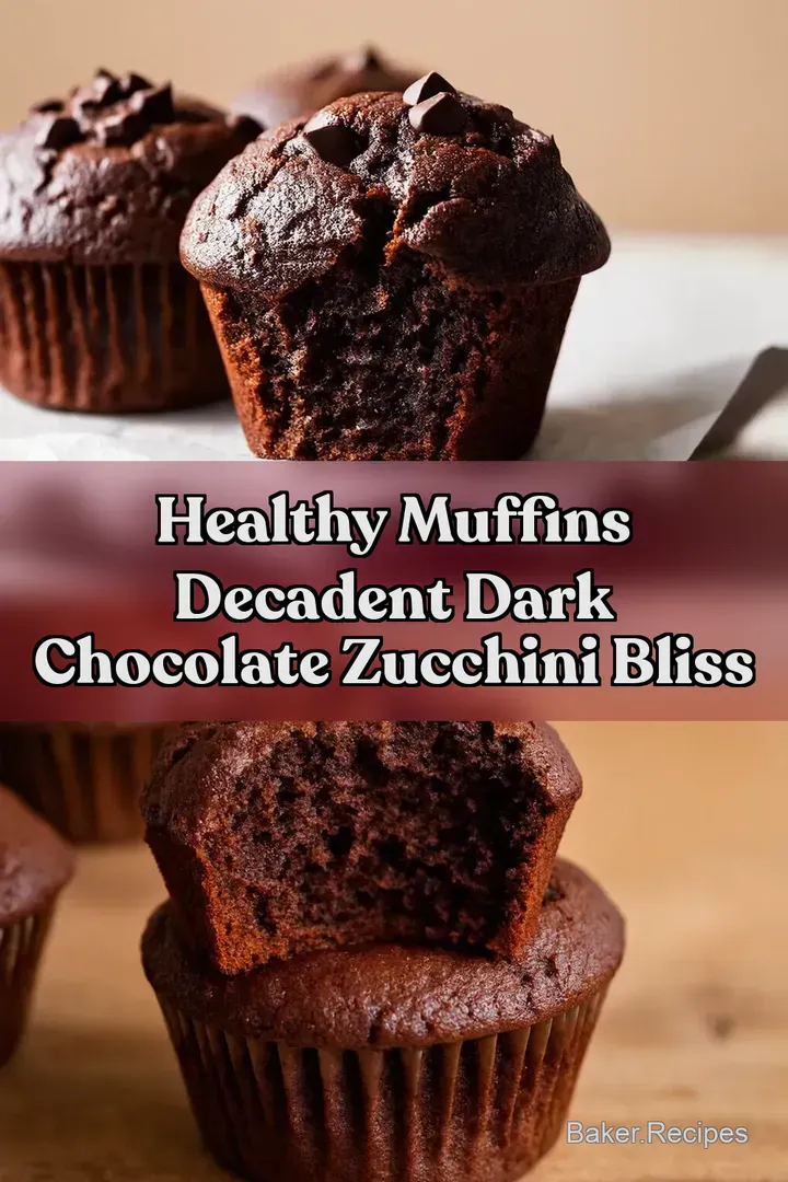 Healthy Muffins Decadent Dark Chocolate Zucchini Bliss
