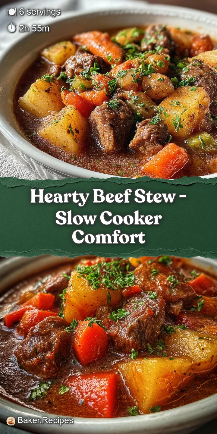 Close-up of chunky beef stew. Juicy beef, soft vegetables, and glistening gravy fill the frame; rustic comfort food.