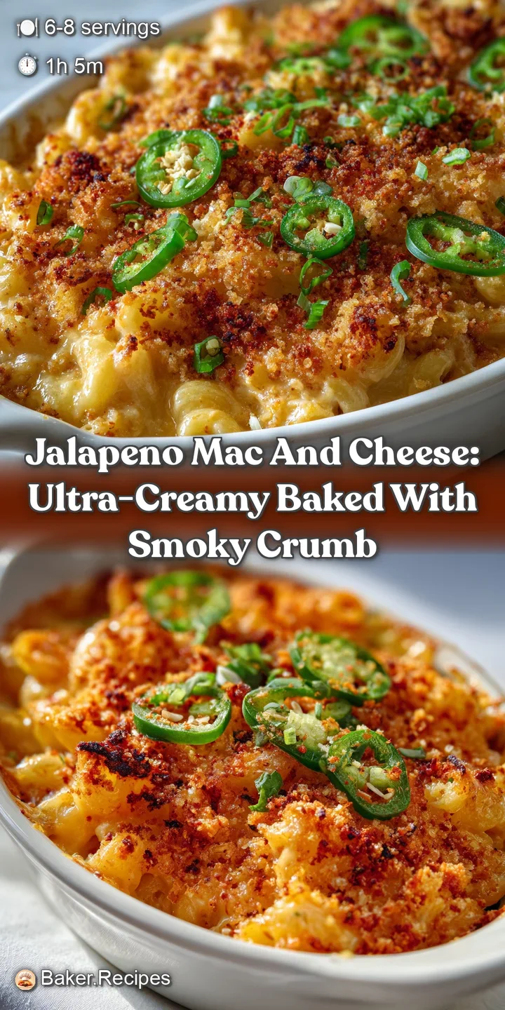 Jalapeno Mac and Cheese: Ultra-Creamy Baked with Smoky Crumb