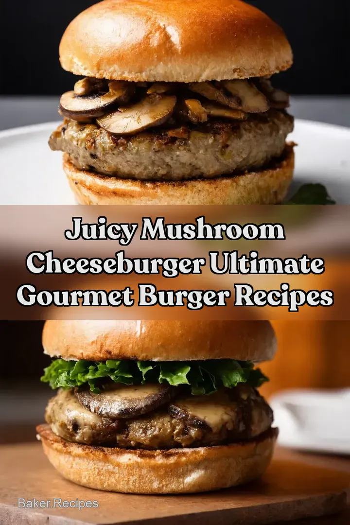 Juicy Mushroom Cheeseburger Ultimate Gourmet Burger Recipes