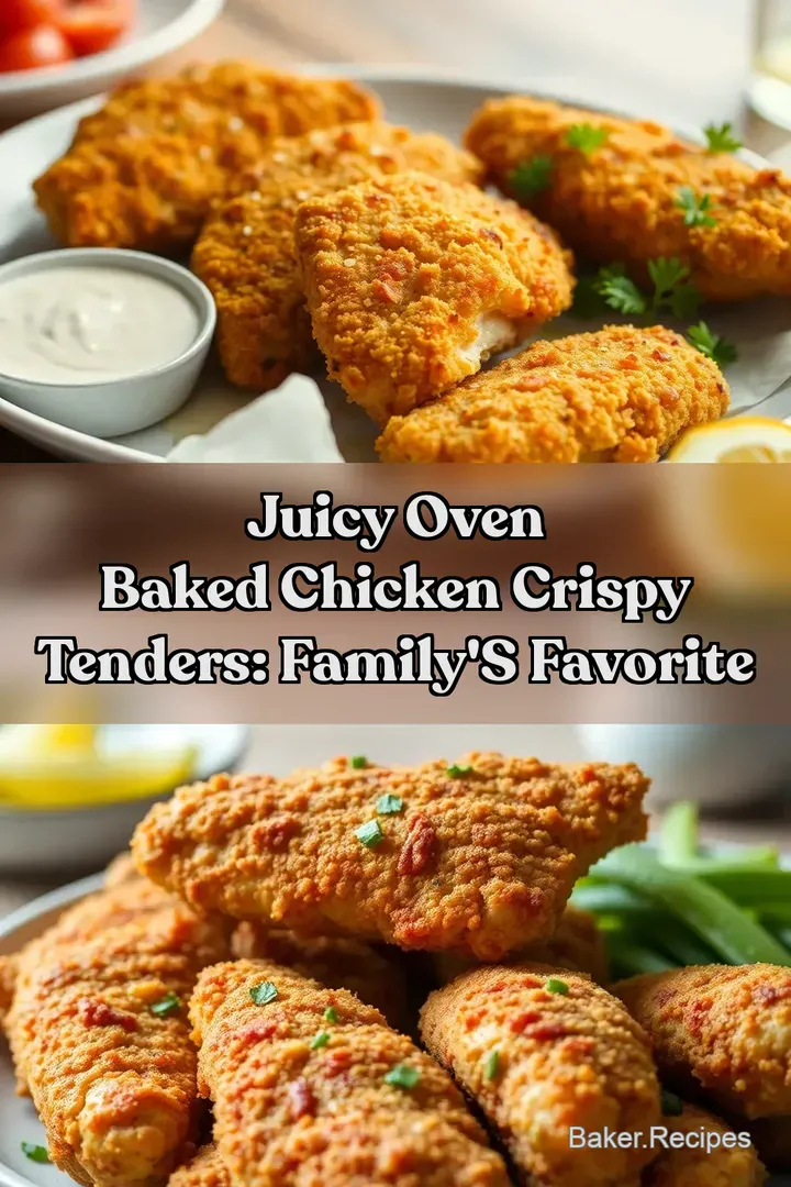 Juicy Oven Baked Chicken Crispy Tenders: Family s Favorite