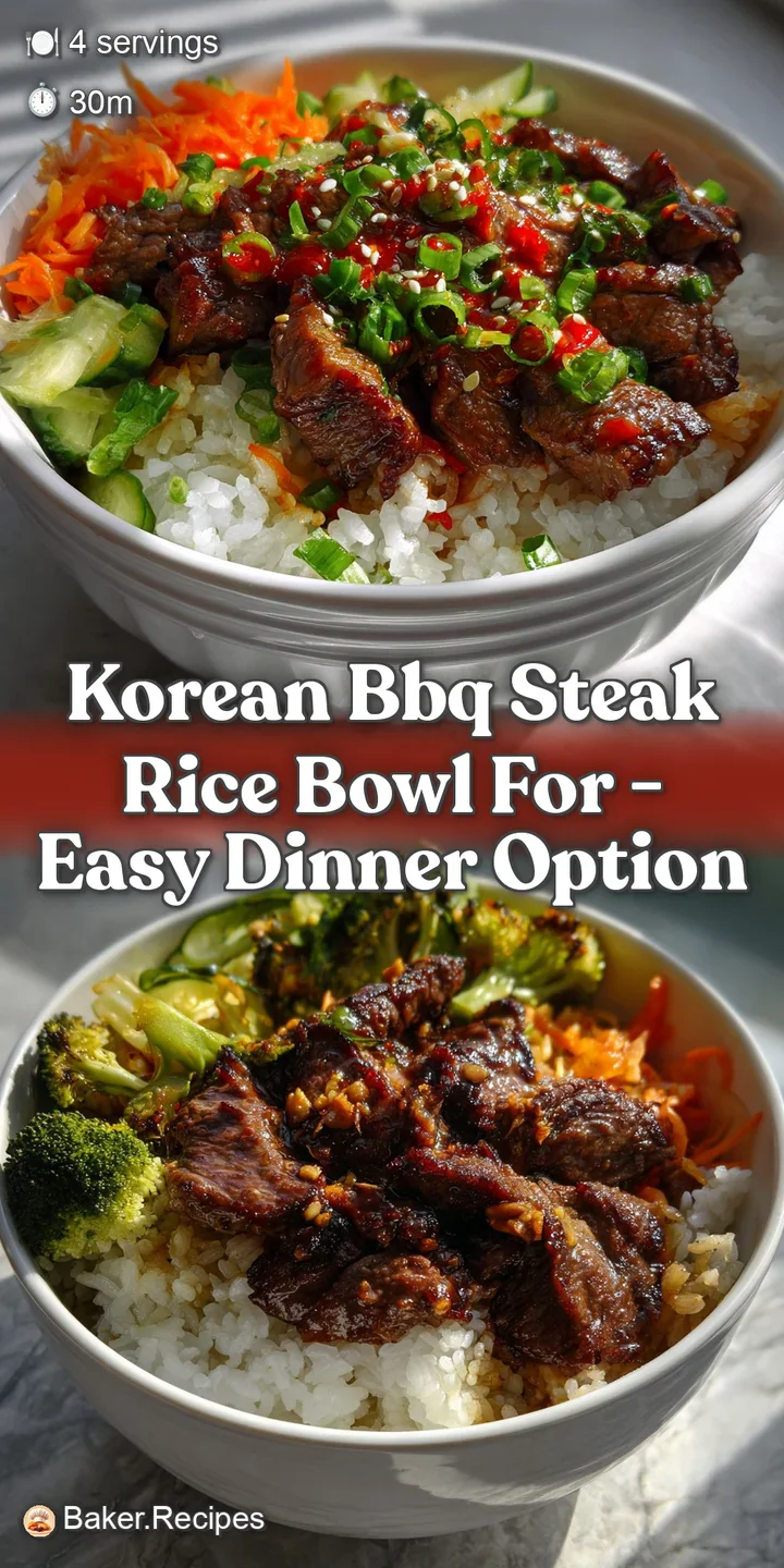 Korean BBQ Steak Rice Bowl for - Easy Dinner Option