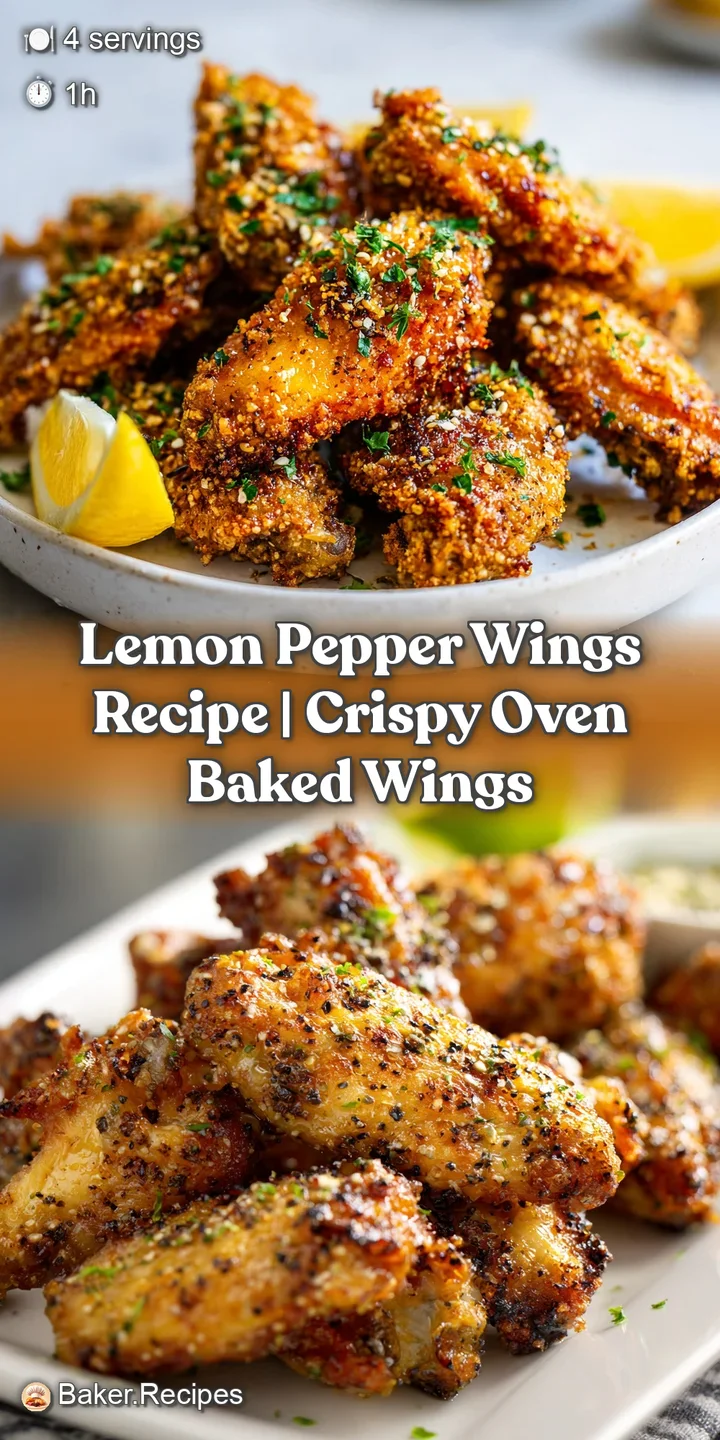 Close-up of a juicy lemon pepper chicken wing, glistening skin, coated in cracked pepper, showcasing texture and mouthwate...