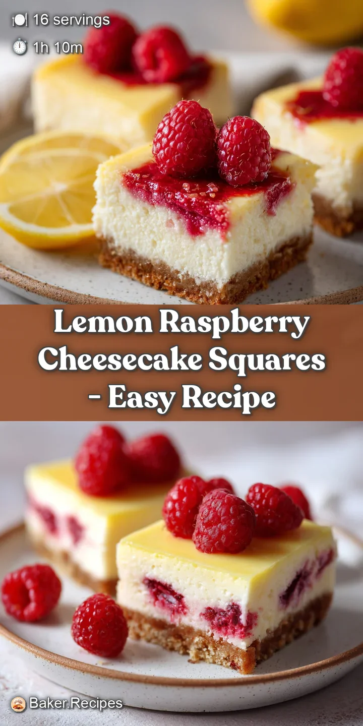 Close-up of a dense, creamy cheesecake square with visible raspberry seeds and a smooth, pale yellow surface.