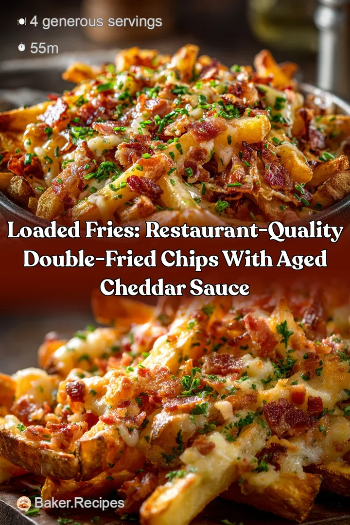Loaded Fries: Restaurant-Quality Double-Fried Chips with Aged Cheddar Sauce