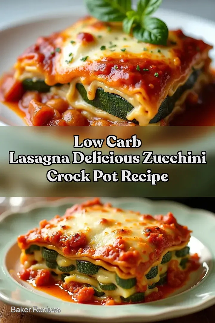 Low Carb Lasagna Delicious Zucchini Crock Pot Recipe