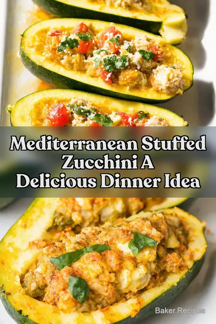 Mediterranean Stuffed Zucchini A Delicious Dinner Idea