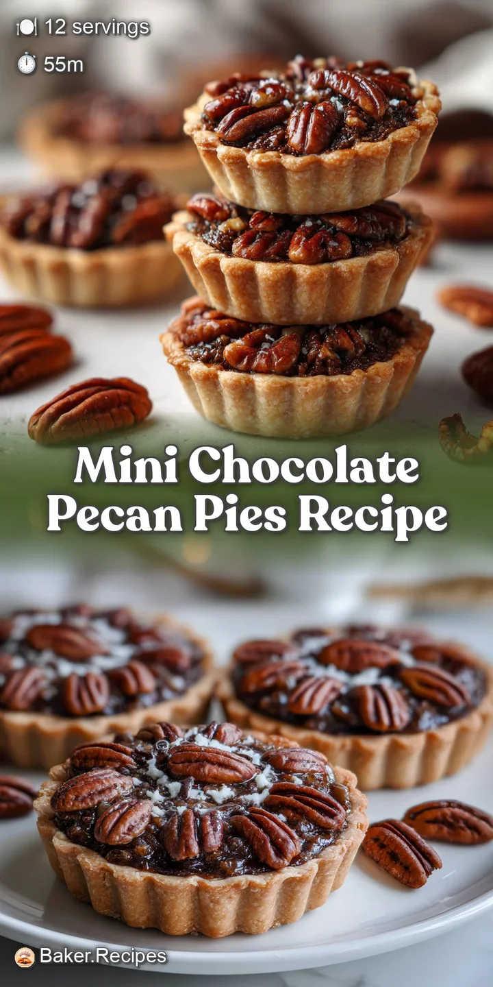 Close-up of a chocolate pecan pie; flaky crust, and molten chocolate filling, beckoning a single bite with warm texture.