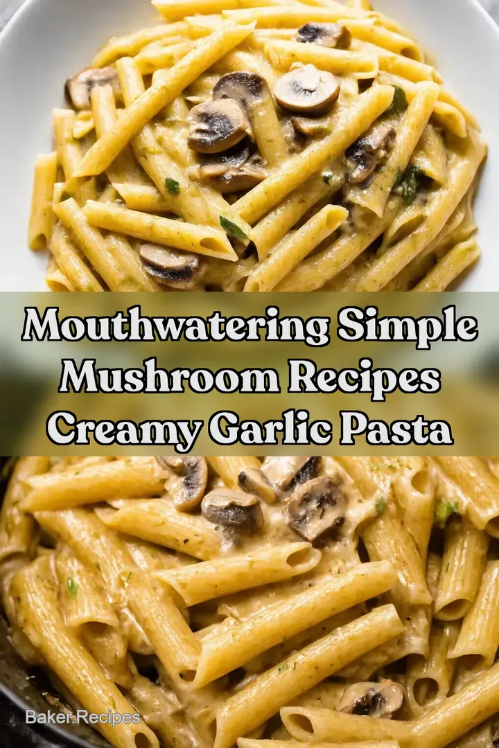 Mouthwatering Simple Mushroom Recipes Creamy Garlic Pasta