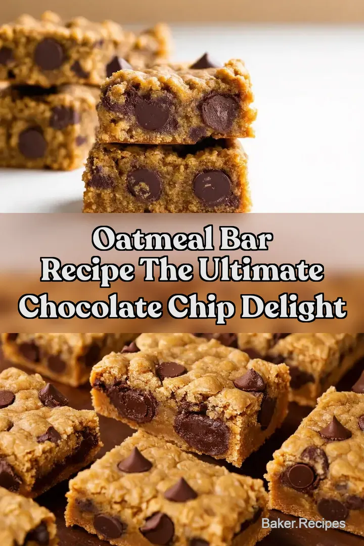 Oatmeal Bar Recipe The Ultimate Chocolate Chip Delight