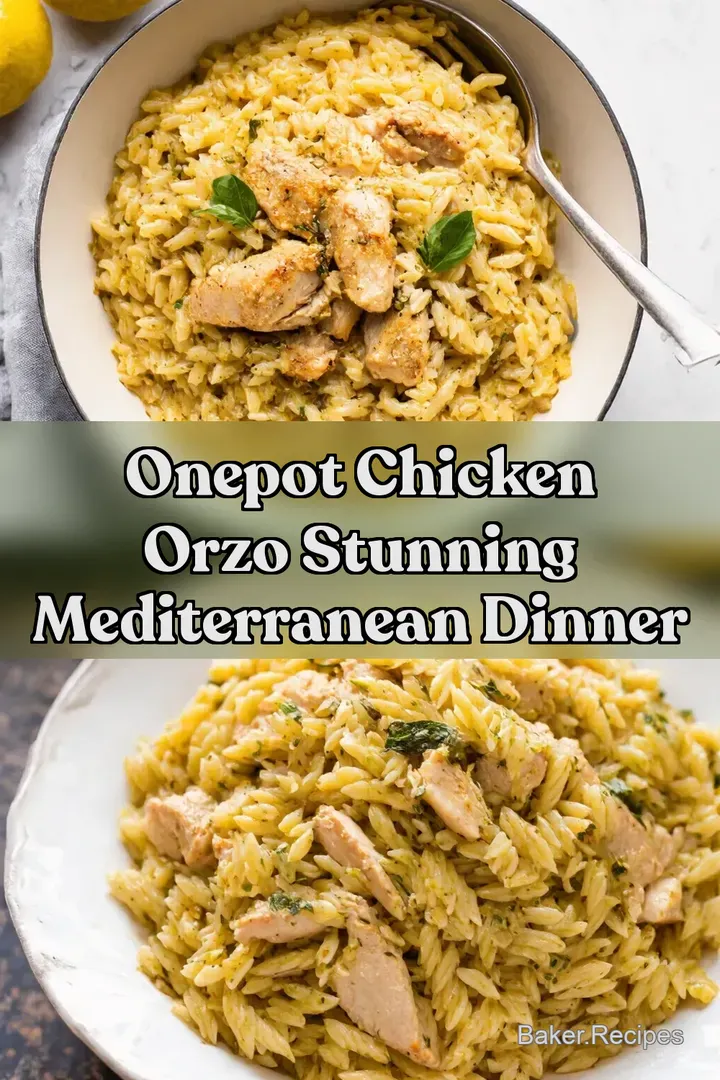 OnePot Chicken Orzo Stunning Mediterranean Dinner