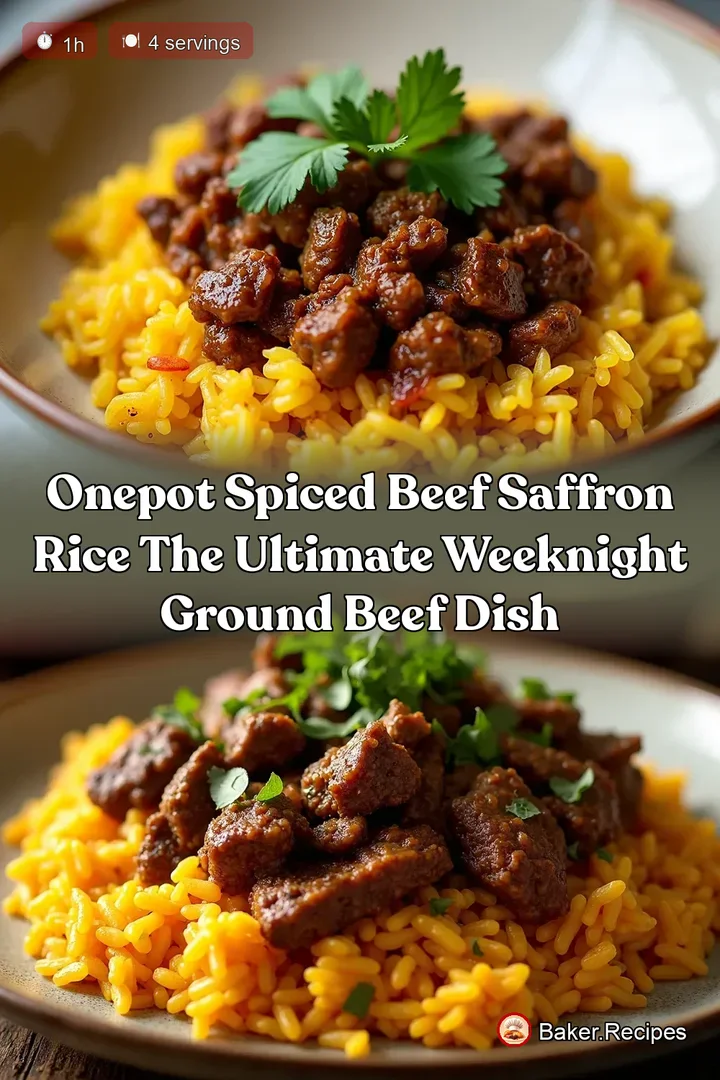 OnePot Spiced Beef Saffron Rice The Ultimate Weeknight Ground Beef Dish