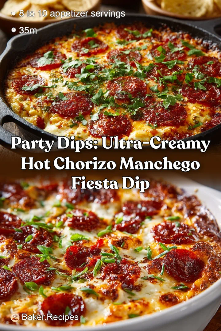Party Dips: Ultra-Creamy Hot Chorizo Manchego Fiesta Dip