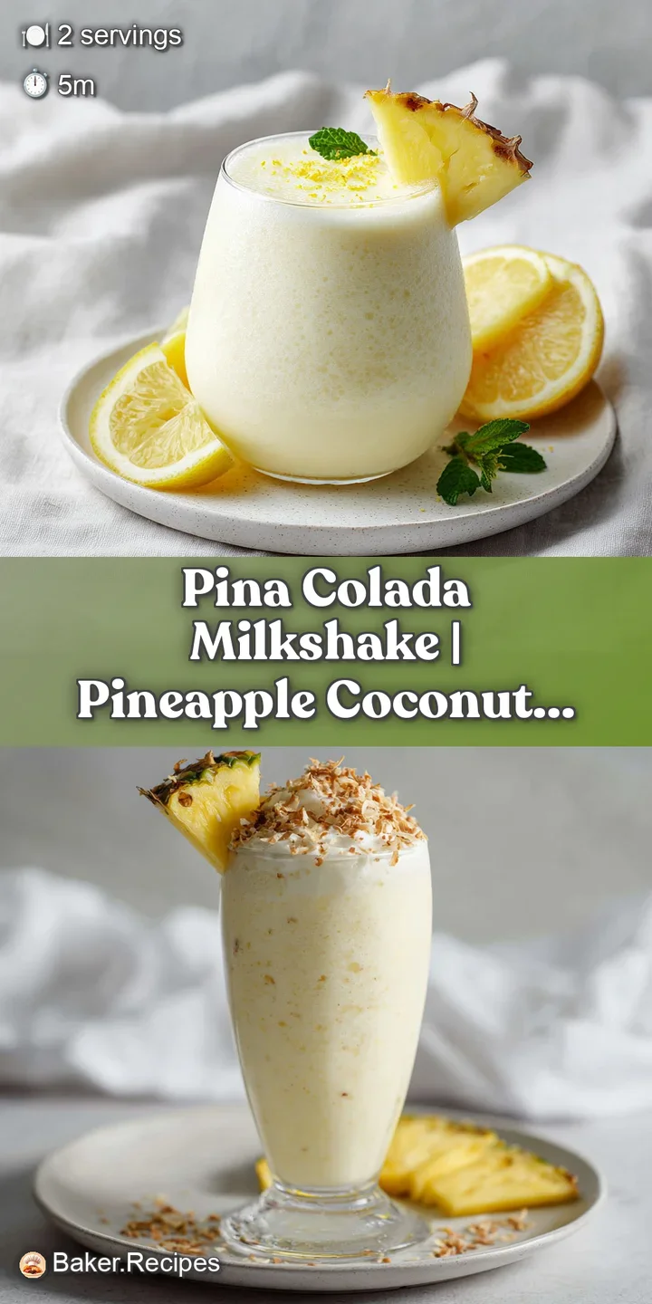 Close-up of a thick, blended milkshake with a smooth texture, showcasing its creamy pale yellow color and a refreshing, ic...