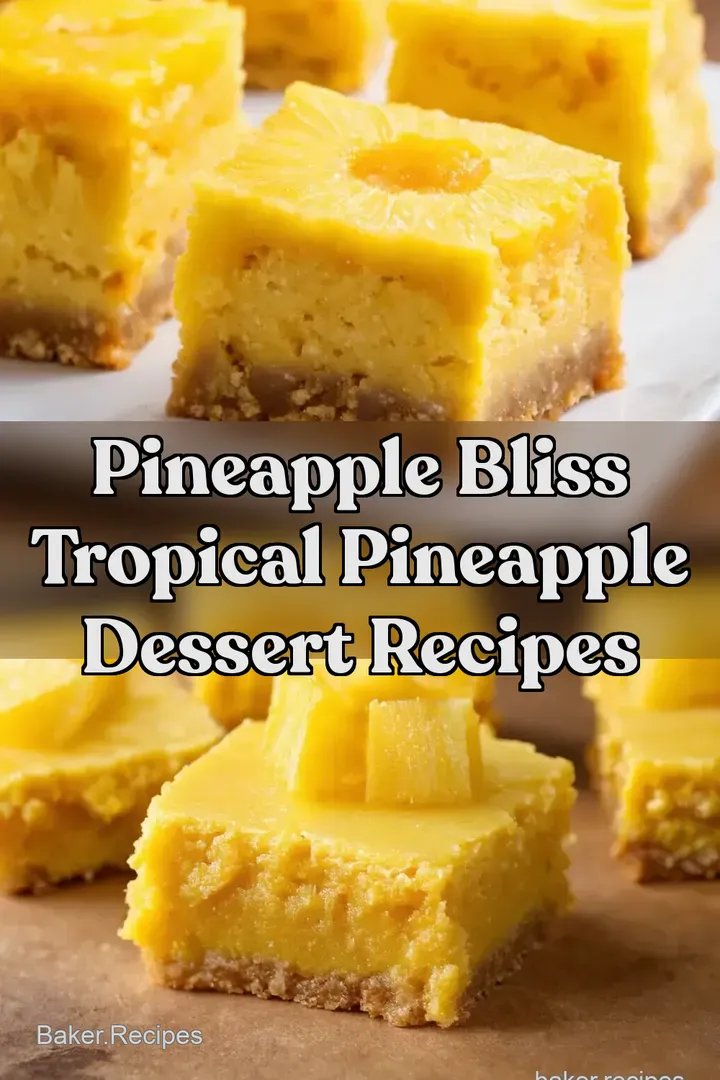 Pineapple Bliss Tropical Pineapple Dessert Recipes