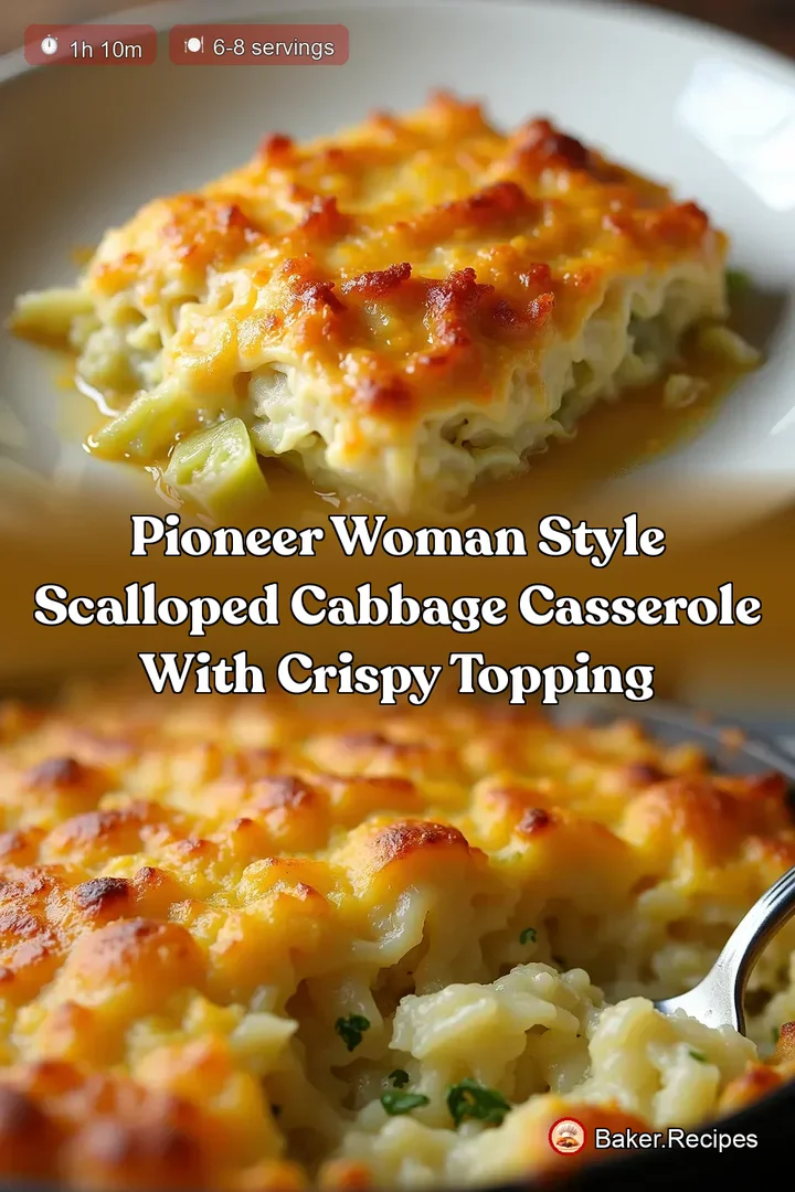 Pioneer Woman Style Scalloped Cabbage Casserole with Crispy Topping