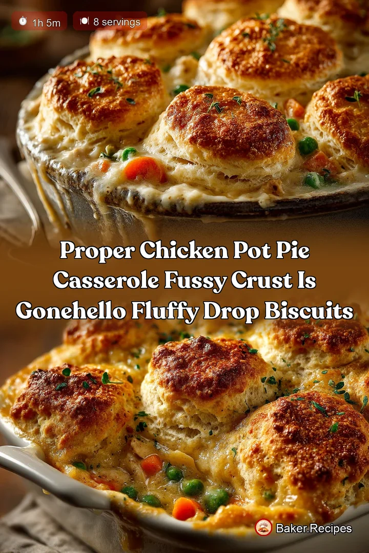 Proper Chicken Pot Pie Casserole Fussy Crust is GoneHello Fluffy Drop Biscuits